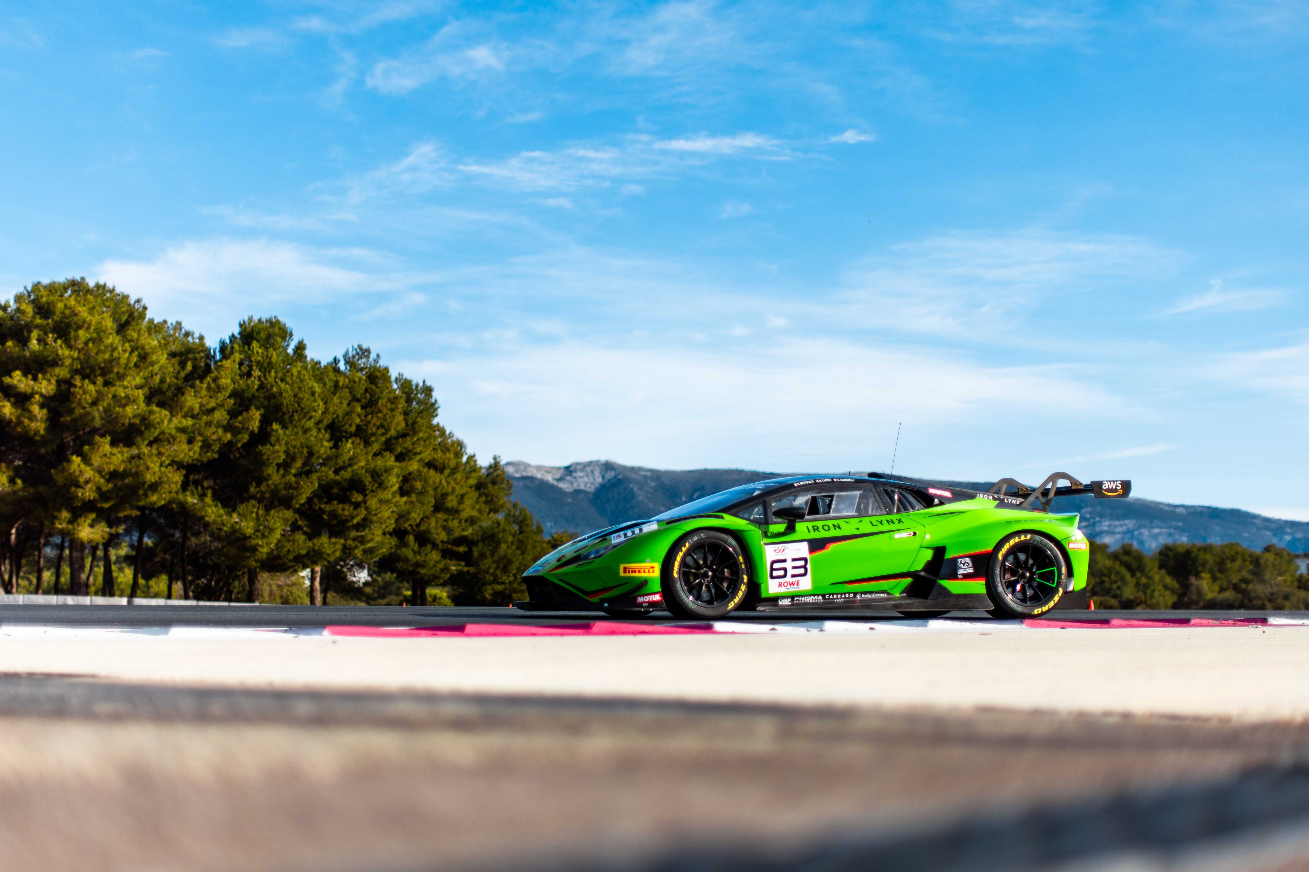 The #63 Iron Lynx GT World Challenge Lamborghini at Circuit Paul Ricard