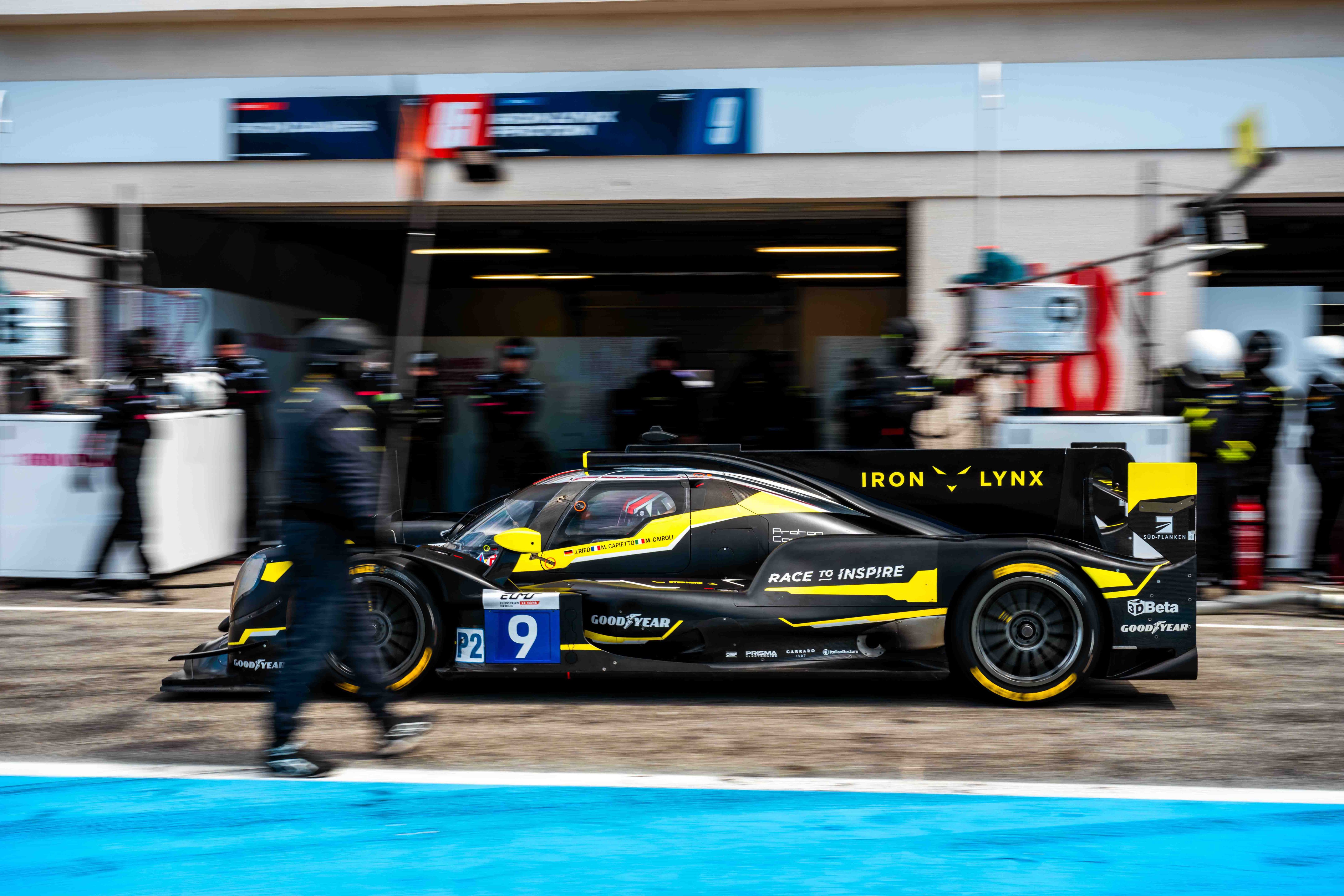 The Iron Lynx Proton LMP2 car at Paul Ricard ELMS